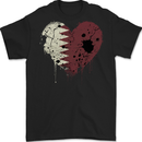 Love Qatar Flag Qatari Day Football Mens Gildan Cotton T-Shirt Black