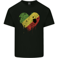 Love Republic of the Congo Flag Day Football Mens Cotton T-Shirt Tee Top Black