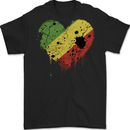 Love Republic of the Congo Flag Day Football Mens Gildan Cotton T-Shirt Black