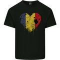 Love Romania Flag Romanian Day Football Kids T-Shirt Childrens Black