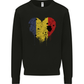 Love Romania Flag Romanian Day Football Mens Sweatshirt Jumper Black