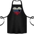 Love Russia Flag Russian Day Football Cotton Apron 100% Organic Black