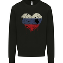 Love Russia Flag Russian Day Football Mens Sweatshirt Jumper Black