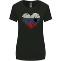 Love Russia Flag Russian Day Football Womens Wider Cut T-Shirt Black