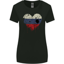 Love Russia Flag Russian Day Football Womens Wider Cut T-Shirt Black