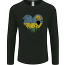 Love Rwanda Flag Rwandan Day Football Mens Long Sleeve T-Shirt Black