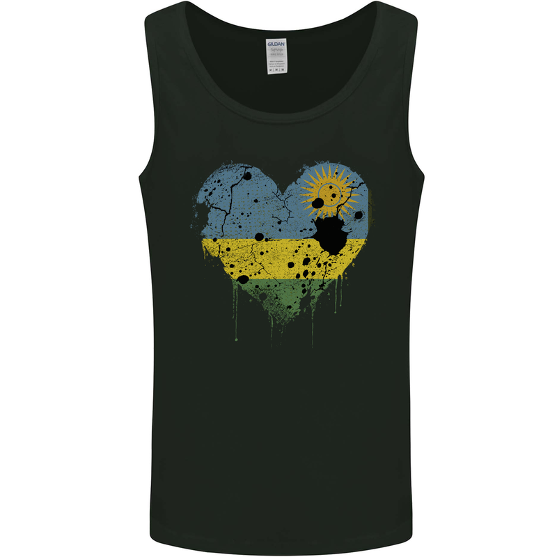 Love Rwanda Flag Rwandan Day Football Mens Vest Tank Top Black