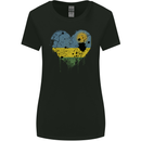 Love Rwanda Flag Rwandan Day Football Womens Wider Cut T-Shirt Black