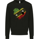 Love Saint Kitts and Nevis Flag Day Football Mens Sweatshirt Jumper Black