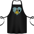 Love Saint Lucia Flag Lucian Day Football Cotton Apron 100% Organic Black