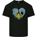 Love Saint Lucia Flag Lucian Day Football Mens Cotton T-Shirt Tee Top Black