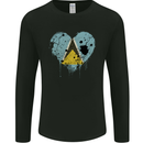Love Saint Lucia Flag Lucian Day Football Mens Long Sleeve T-Shirt Black