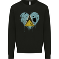 Love Saint Lucia Flag Lucian Day Football Mens Sweatshirt Jumper Black