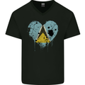 Love Saint Lucia Flag Lucian Day Football Mens V-Neck Cotton T-Shirt Black