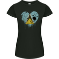 Love Saint Lucia Flag Lucian Day Football Womens Petite Cut T-Shirt Black