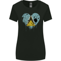 Love Saint Lucia Flag Lucian Day Football Womens Wider Cut T-Shirt Black
