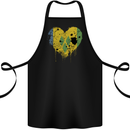 Love Saint Vincent and Grenadines Flag Football Cotton Apron 100% Organic Black