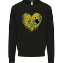 Love Saint Vincent and Grenadines Flag Football Mens Sweatshirt Jumper Black