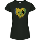 Love Saint Vincent and Grenadines Flag Football Womens Petite Cut T-Shirt Black