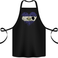 Love Salvador Flag Salvadoran Day Football Cotton Apron 100% Organic Black