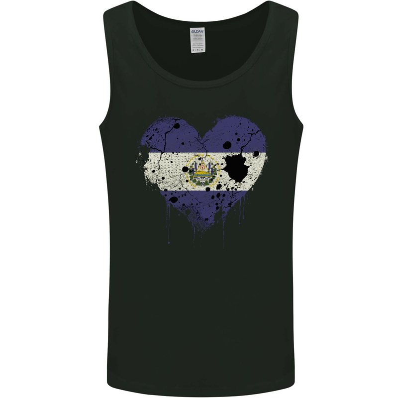 Love Salvador Flag Salvadoran Day Football Mens Vest Tank Top Black
