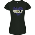 Love Salvador Flag Salvadoran Day Football Womens Petite Cut T-Shirt Black