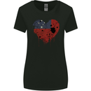 Love Samoa Flag Samoan Day Football Womens Wider Cut T-Shirt Black