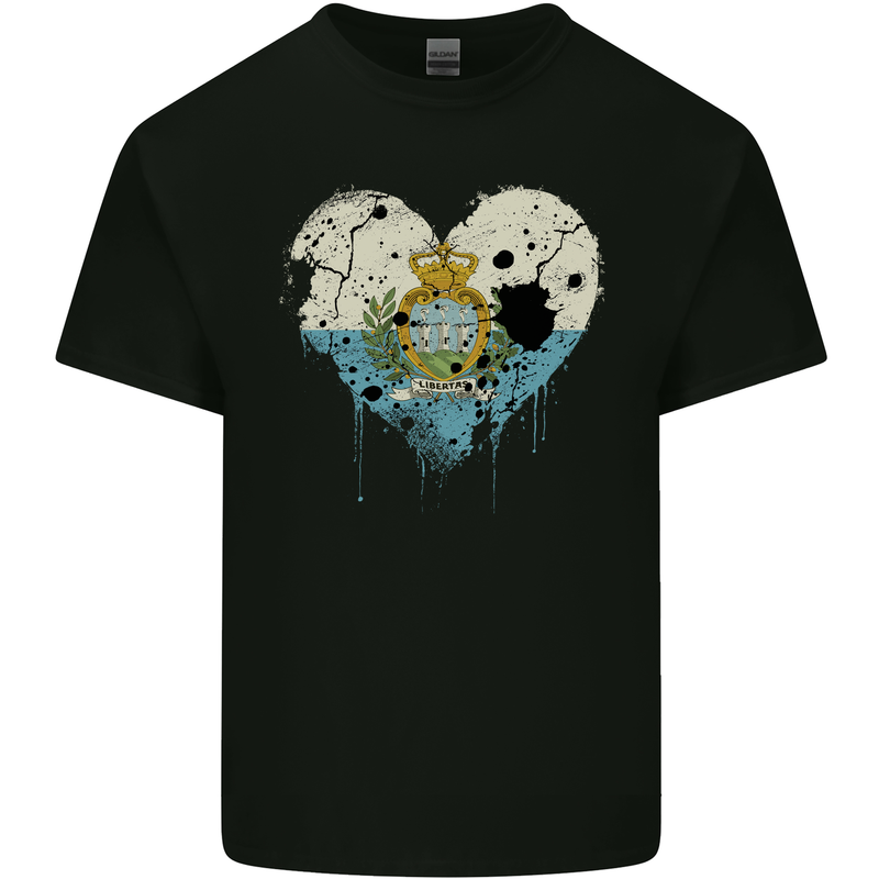 Love San Marino Flag Sammarinese Day Football Kids T-Shirt Childrens Black