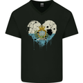Love San Marino Flag Sammarinese Day Football Mens V-Neck Cotton T-Shirt Black
