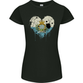 Love San Marino Flag Sammarinese Day Football Womens Petite Cut T-Shirt Black