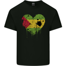 Love Sao Tome and Principe Flag Day Football Mens Cotton T-Shirt Tee Top Black