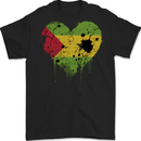 Love Sao Tome and Principe Flag Day Football Mens Gildan Cotton T-Shirt Black