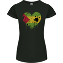 Love Sao Tome and Principe Flag Day Football Womens Petite Cut T-Shirt Black