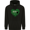 Love Saudi Arabia Flag Arabian Day Football Childrens Kids Hoodie Black