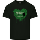 Love Saudi Arabia Flag Arabian Day Football Mens Cotton T-Shirt Tee Top Black