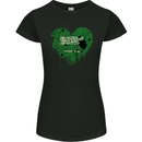 Love Saudi Arabia Flag Arabian Day Football Womens Petite Cut T-Shirt Black