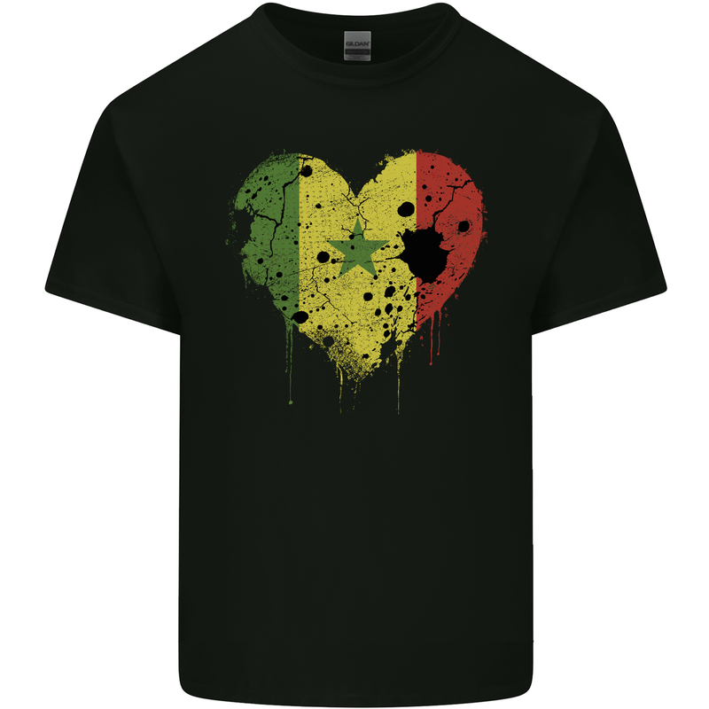 Love Senegal Flag Senegalese Day Football Kids T-Shirt Childrens Black
