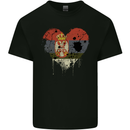 Love Serbia Flag Serbia Day Football Mens Cotton T-Shirt Tee Top Black
