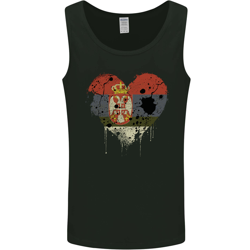 Love Serbia Flag Serbia Day Football Mens Vest Tank Top Black