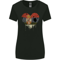 Love Serbia Flag Serbia Day Football Womens Wider Cut T-Shirt Black