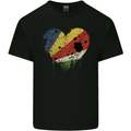 Love Seychelles Flag Seychellois Day Football Kids T-Shirt Childrens Black
