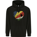 Love Seychelles Flag Seychellois Day Football Mens 80% Cotton Hoodie Black