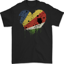 Love Seychelles Flag Seychellois Day Football Mens Gildan Cotton T-Shirt Black