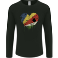 Love Seychelles Flag Seychellois Day Football Mens Long Sleeve T-Shirt Black