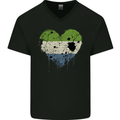 Love Sierra Leone Flag Leonian Day Football Mens V-Neck Cotton T-Shirt Black