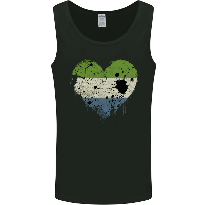 Love Sierra Leone Flag Leonian Day Football Mens Vest Tank Top Black