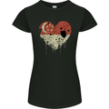 Love Singapore Flag Singaporean Day Football Womens Petite Cut T-Shirt Black