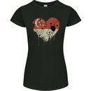 Love Singapore Flag Singaporean Day Football Womens Petite Cut T-Shirt Black
