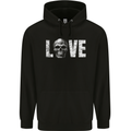 Love Skull Halloween Anti Valentines Day Childrens Kids Hoodie Black
