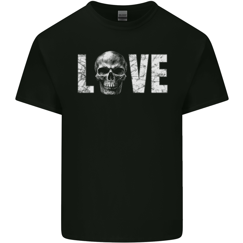 Love Skull Halloween Anti Valentines Day Kids T-Shirt Childrens Black
